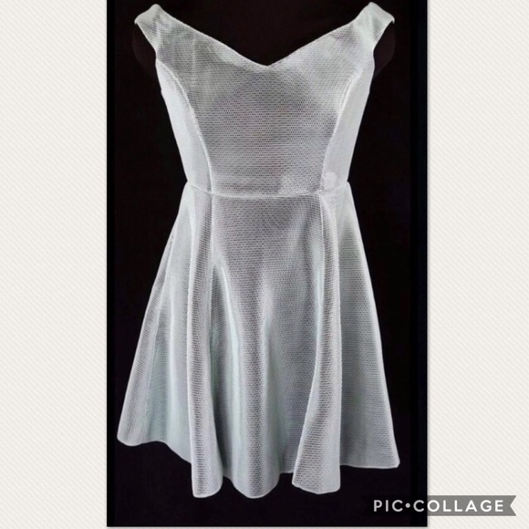 Mustard Seed Optical Illusion Overlay Skater Dress - Picture 7 of 7